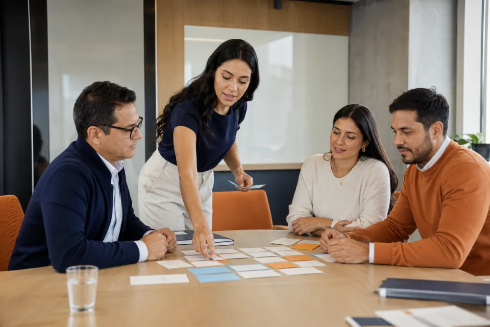 Equipo de talento humano trabajando en un taller de procesos organizacionales